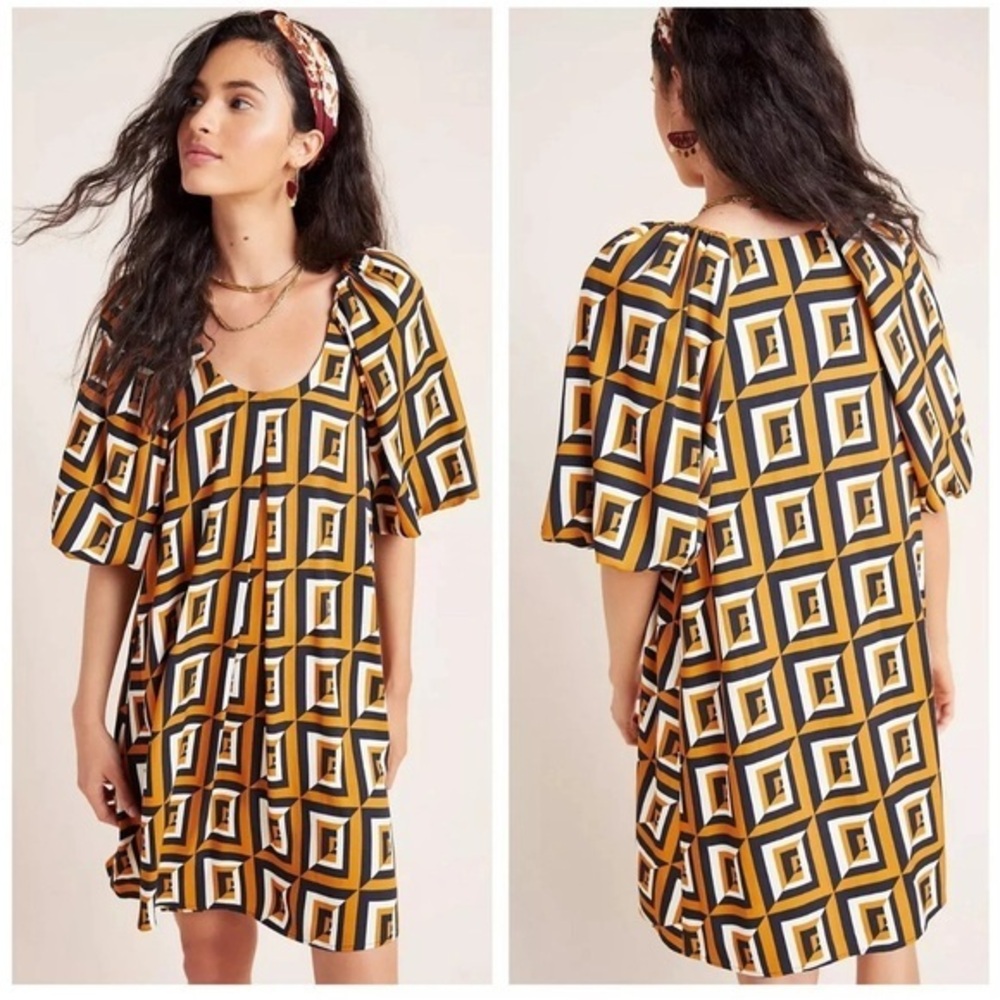 CoreyLynnCalter NWT Anthro Meriwether Tunic Dress in Geometric Print Size Medium